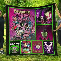 Invader Zim Funny Gift Idea Quilt and Home Decor
