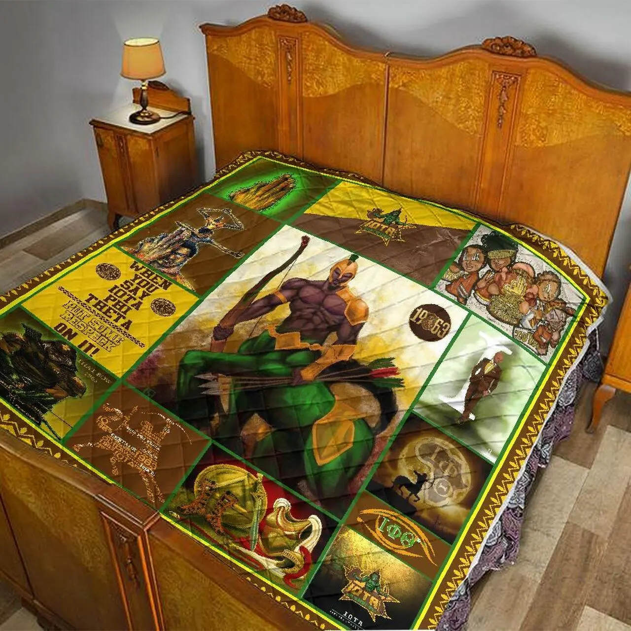 Iota Phi Theta Quilt All Over Printed and Home Decor