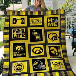Iowa Hawkeyes 1 Blanket Th1607 Quilt and Home Decor