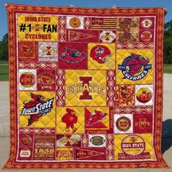 Iowa State Cyclones Quilt Blanket and Home Decor