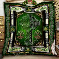 Irish Celtic Cross Cl14100276Mdq Quilt Blanket and Home Decor