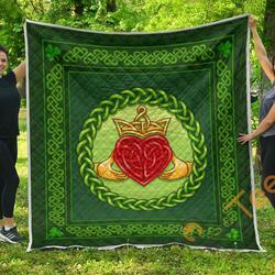 Irish Heart Premium Blanket TH0509 Quilt and Home Decor