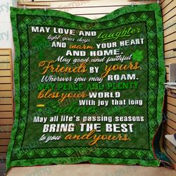 Irish May Love And Laughter Quilt and Home Decor