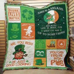 Irish St Patrick Day Quilt Blanket Dhc1402430Td and Home Decor