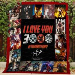Iron Man I Love You 3000 Quilt Blanket Thank You Tony Stark Ilu301  Quilt and Home Decor