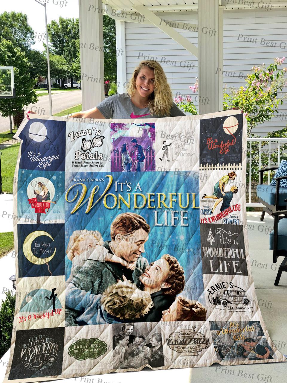 ItS A Wonderful Life Poster Quilt 2 and Home Decor