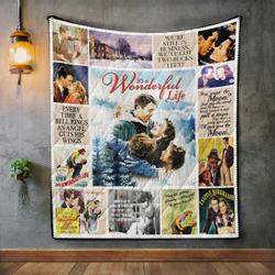 ItS A Wonderful Life Quilt Blanket and Home Decor
