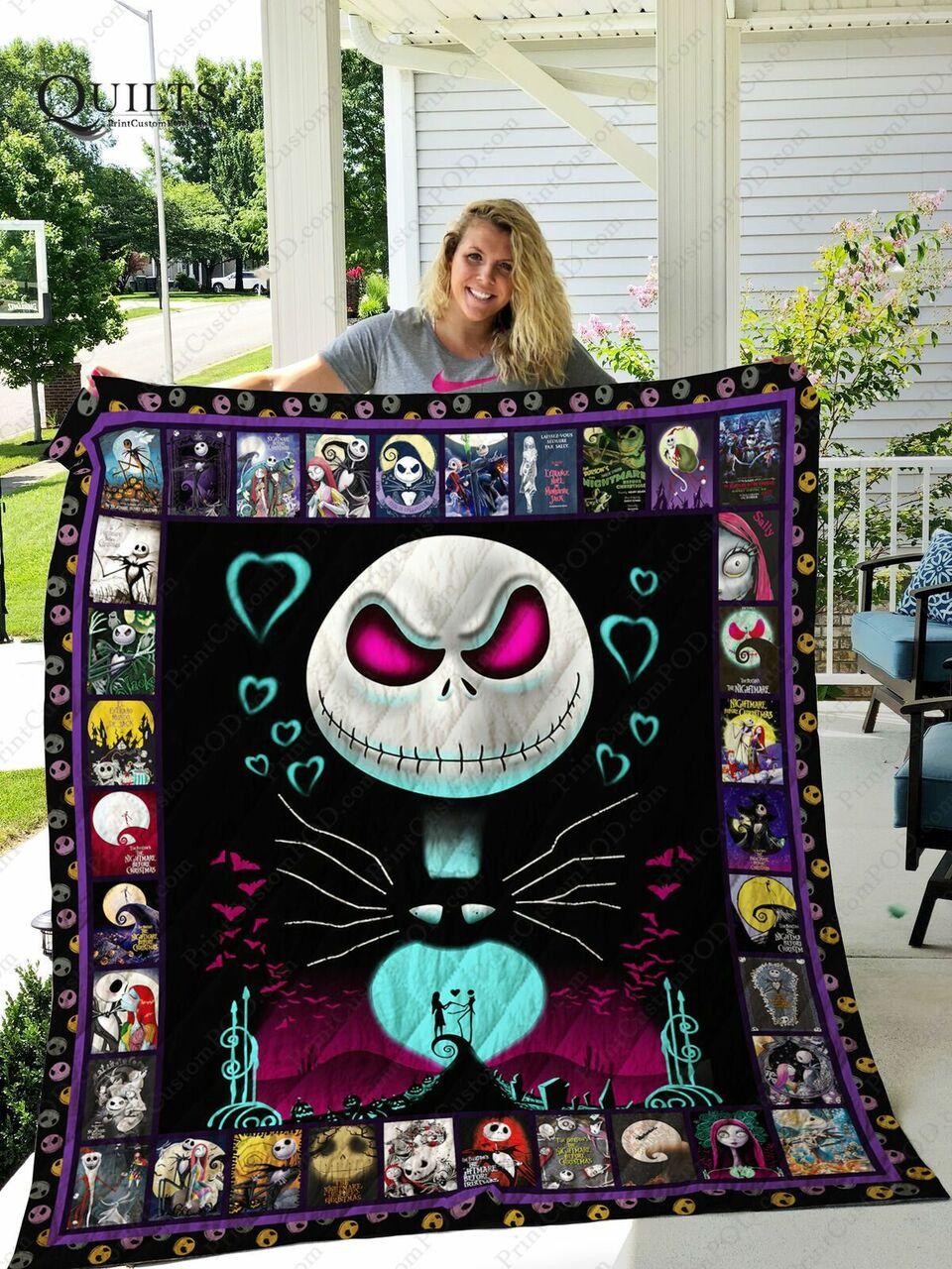 Jack Skellington The Nightmare Before Christmas Quilt Blanket Pumpkin King and Home Decor