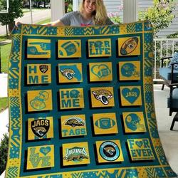 Jacksonville Jaguars Quilt Blanket 01 and Home Decor