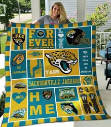 Jacksonville Jaguars Quilt Blanket B040622  Quilt and Home Decor