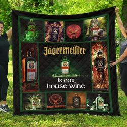 Jagermeister Is Our Wine Funny Gift Idea Quilt and Home Decor