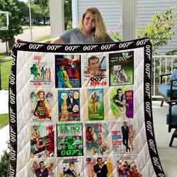 James Bond 007 List All Season Plus Size Quilt Blanket and Home Decor