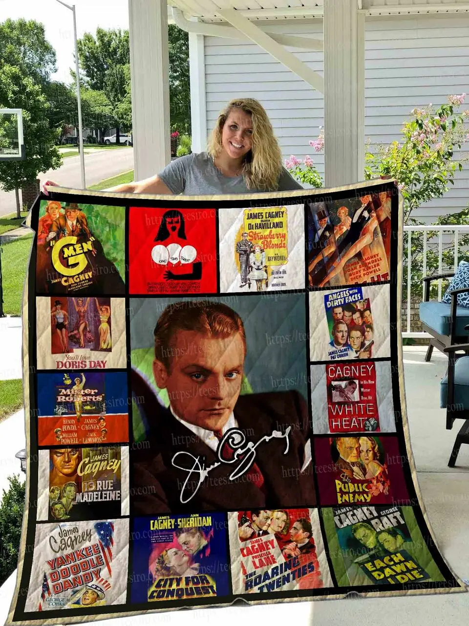 James Cagney Quilt Blanket 01 and Home Decor