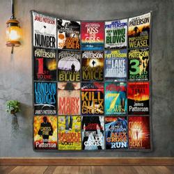 James Patterson Books Quilt Blanket and Home Decor