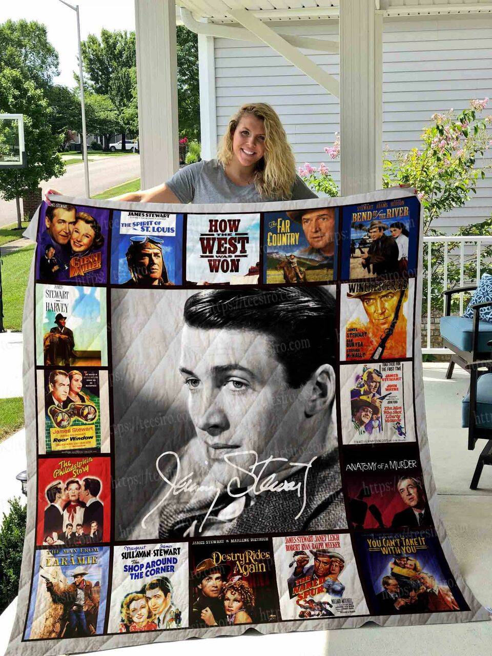 James Stewart Quilt Blanket 01 and Home Decor