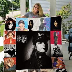 Janet Jackson Quilt Blanket For Fans Ver 17 and Home Decor