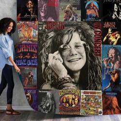 Janis Joplin 03 Quilt Blanket and Home Decor