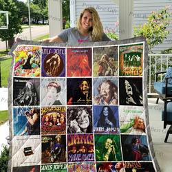 Janis Joplin Albums Cover Poster Quilt Blanket Ver 6 and Home Decor