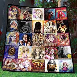 Janis Joplin Quilt Blanket and Home Decor