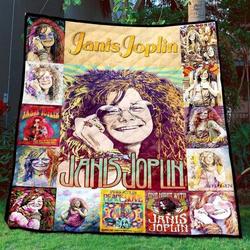 Janis Joplin Ver1 Quilt Blanket and Home Decor