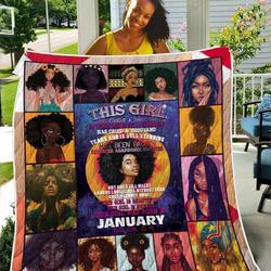 January This Girl is Me TH2309293CL Quilt Blanket and Home Decor