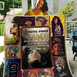 January Women GOD Designed Me TH2309294CL Quilt Blanket and Home Decor