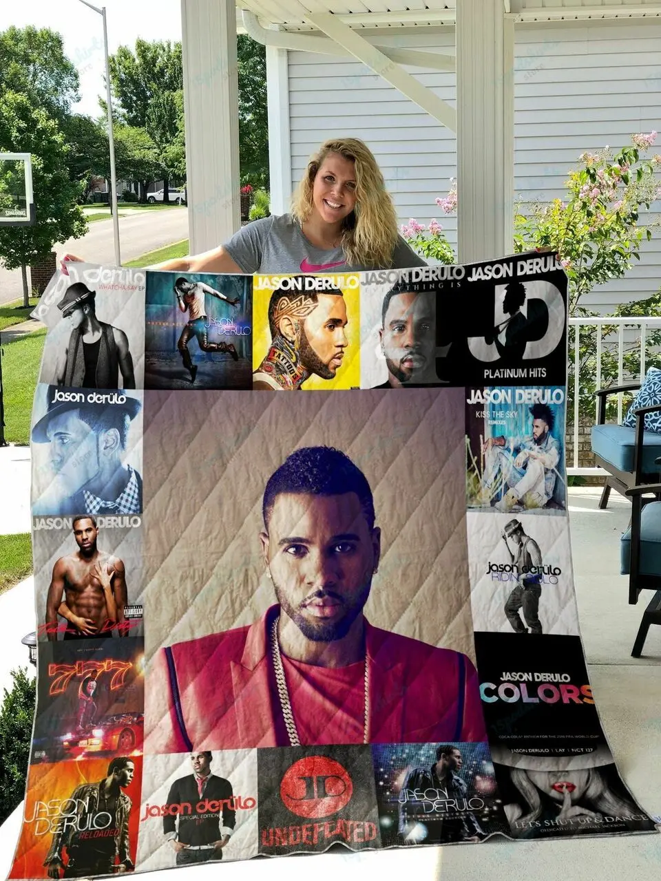 Jason Derulo Quilt Blanket and Home Decor