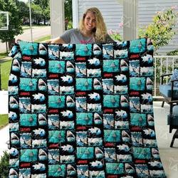 Jaws Quilt Blanket 01309  Quilt and Home Decor