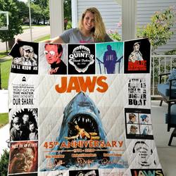 Jaws Quilt Blanket For Fans Ver 17-1 and Home Decor