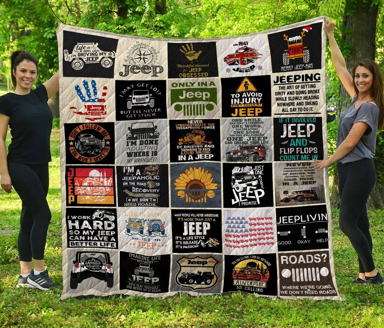 Jeep Quilt Blanket and Home Decor