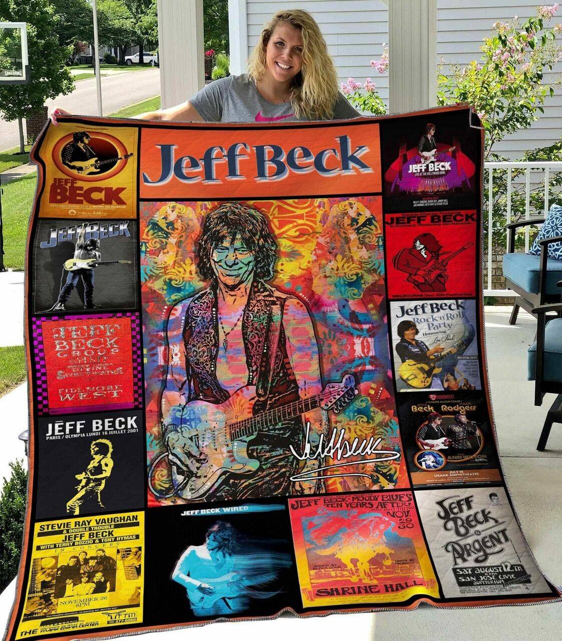 Jeff Beck V1 Blanket Th0107 Quilt and Home Decor