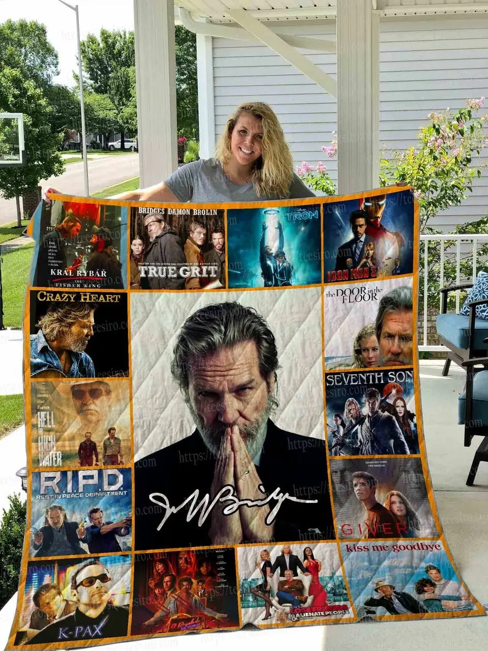 Jeff Bridges Quilt Blanket 01 and Home Decor