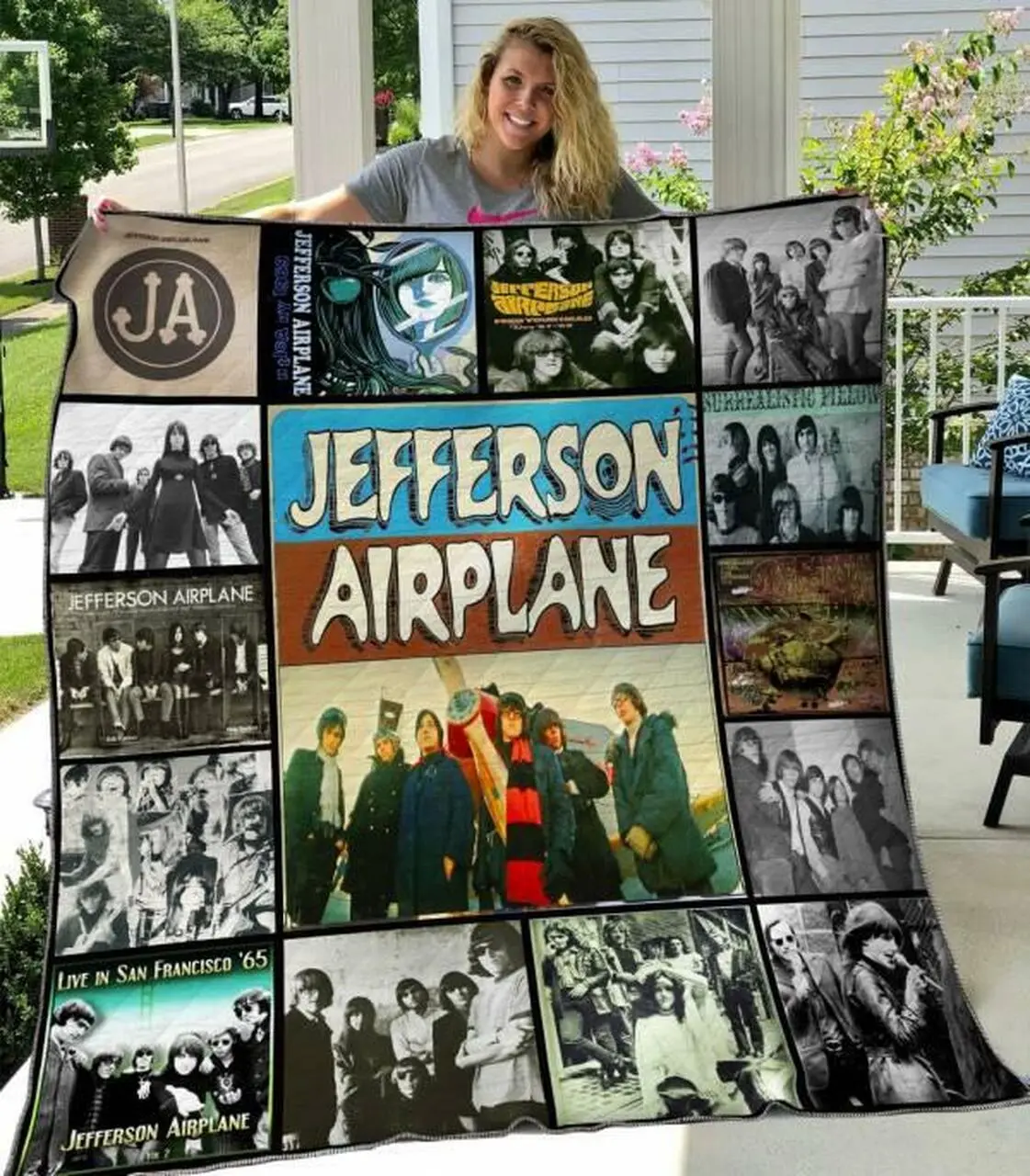 Jefferson Airplane Quilt Blanket Hvt050611 Quilt and Home Decor
