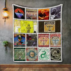 Jerry Garcia Acoustic Band Album Covers Quilt Blanket and Home Decor