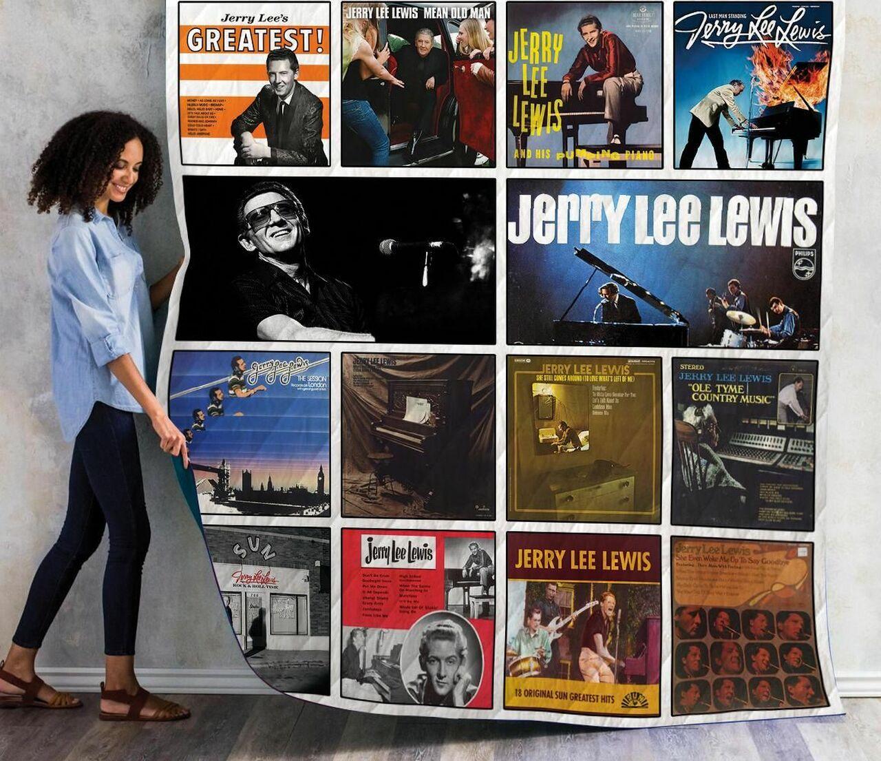 Jerry Lee Lewis Albums Quilt Blanket 01 and Home Decor