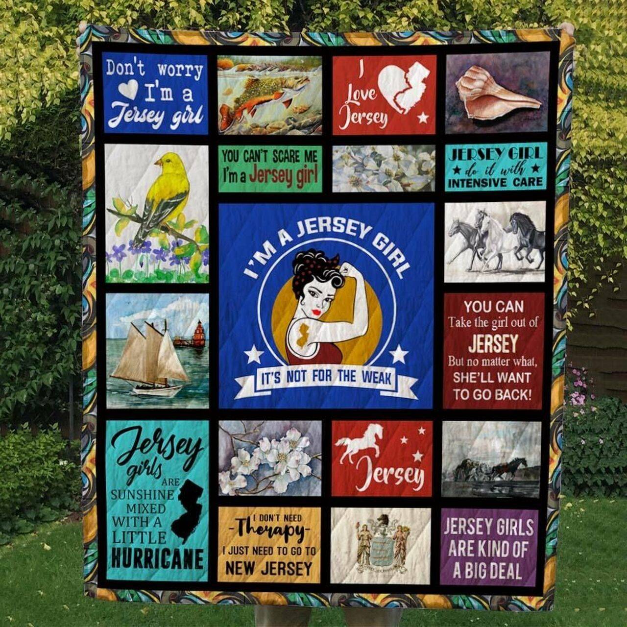 Jersey Girl Cl14100282Mdq Quilt Blanket and Home Decor