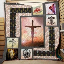 Jesus Amazing Grace Quilt Blanket Dhc04012052Dd and Home Decor