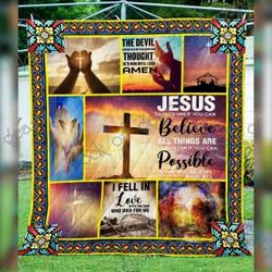 Jesus I Trust You 3D Customized Quilt and Home Decor