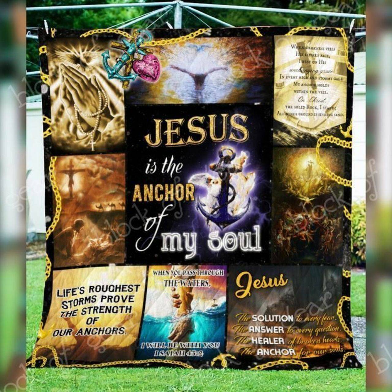 Jesus Is My Anchor 3D Customized Quilt and Home Decor