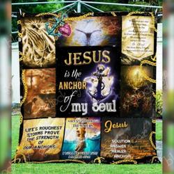 Jesus Is My Anchor 3D Customized Quilt and Home Decor