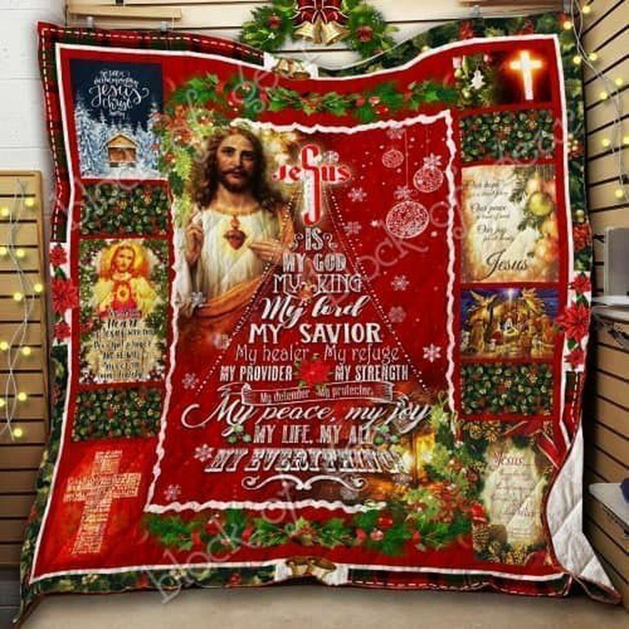 Jesus Is My God, My King Christmas HUR1939 3D Customized Quilt 2407 and Home Decor