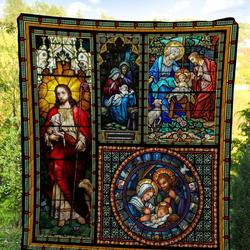 Jesus Quilt Blanket A110 and Home Decor