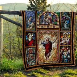 Jesus Quilt Blanket A113 and Home Decor