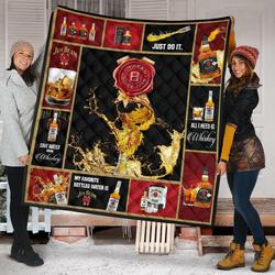Jim Beam All I Need Is Whisky Gift Idea Quilt and Home Decor