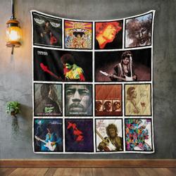 Jimi Hendrix Album Covers Quilt Blanket and Home Decor