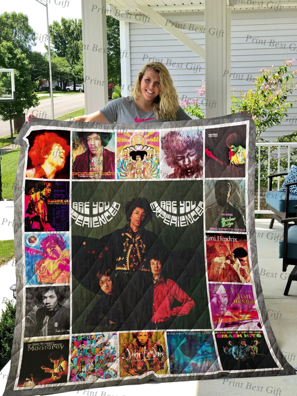 Jimi Hendrix Albums Cover Poster Quilt and Home Decor