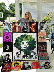 Jimi Hendrix Quilt Blanket 01017 and Home Decor