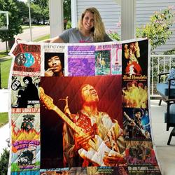 Jimi Hendrix Quilt Blanket 03 and Home Decor