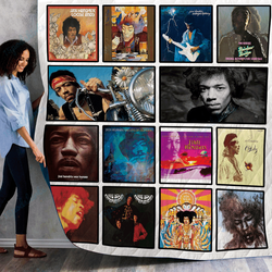 Jimi Hendrix Quilt Blanket For Fans and Home Decor