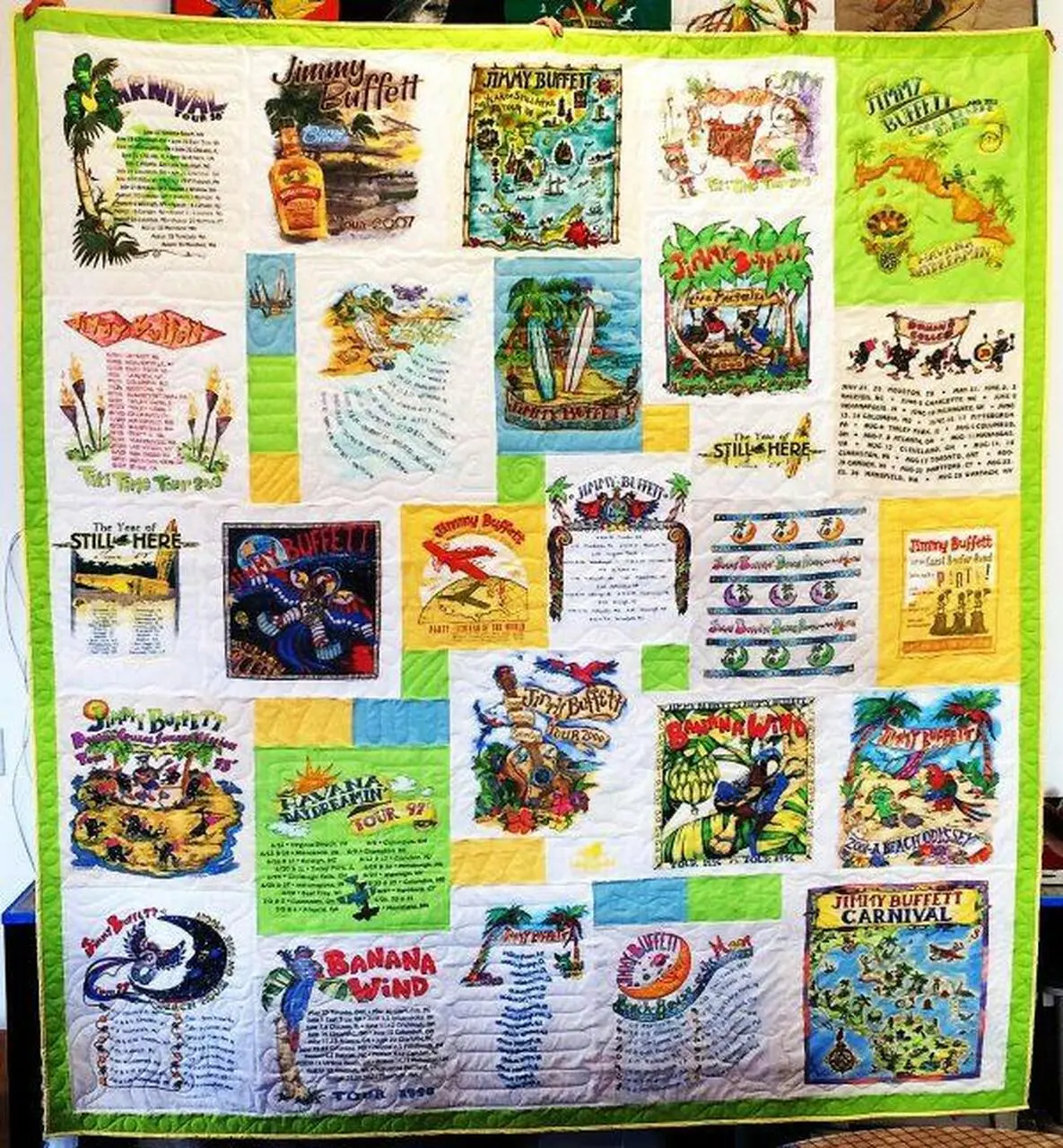 Jimmy Buffett Quilt Blanket Bn14 Quilt and Home Decor